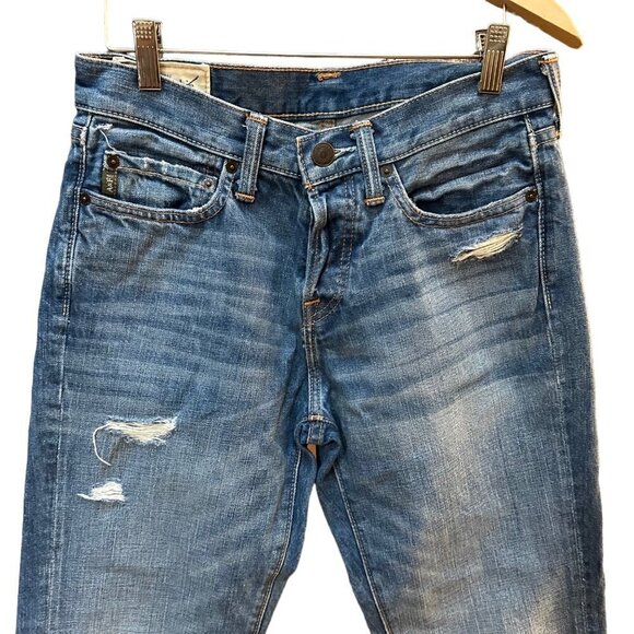 Abercrombie & Fitch A&F Classic Straight Distressed Denim Jeans Mens 28x30‎ - Picture 2 of 6